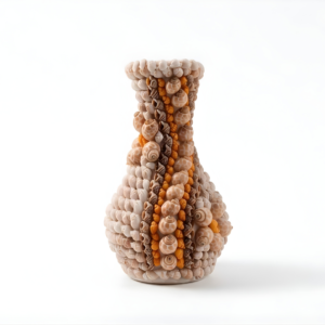 decorative sea shell vase – coastal style flower vase for home & beach themed décor